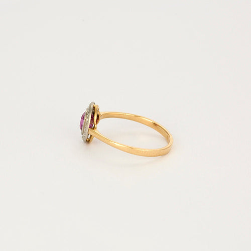 Bague Bague or jaune rubis diamants 58 Facettes LP1111/13
