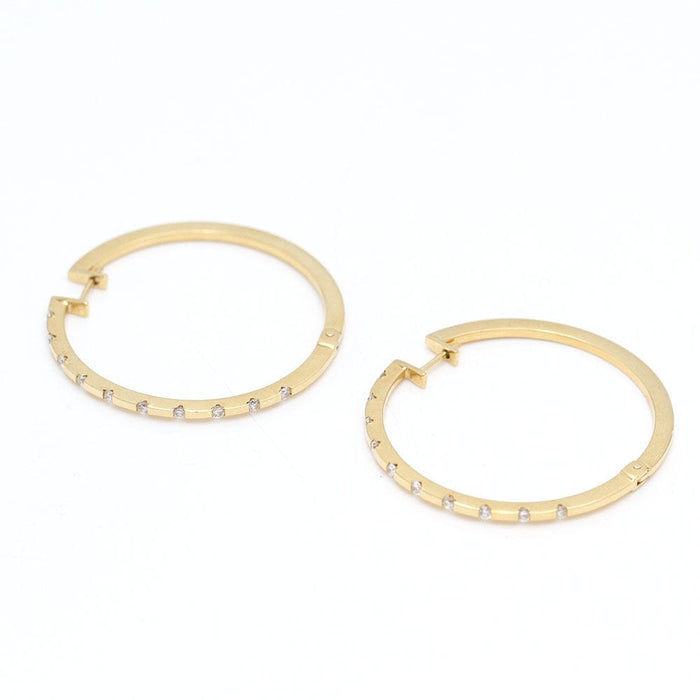 Boucles d'oreilles gold earrings with diamonds 58 Facettes E362824F