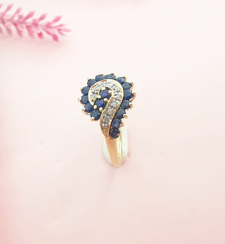 Bague 55 Bague saphirs diamants or 58 Facettes AA 1655