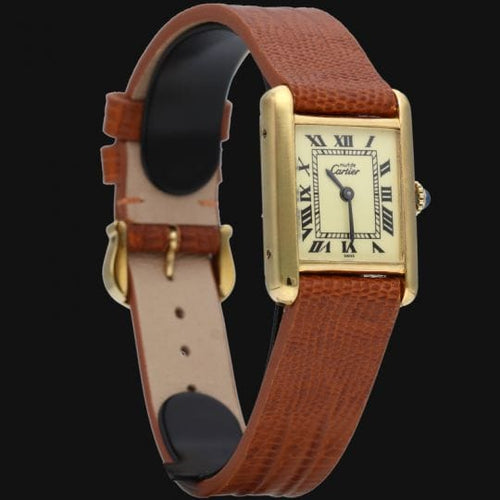 Cartier Vis Tank Forgylt sølv 