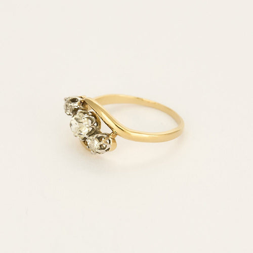 Bague 55 Bague en Or jaune et Diamants 58 Facettes QUI0760X2