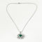 Collier Collier or blanc, émeraude et diamants 58 Facettes EB5