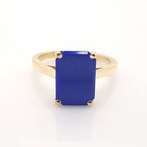 Bague 53 Bague or jaune lapis lazuli 58 Facettes