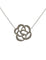 Collier Collier en or blanc et diamants motif pétale de rose 58 Facettes