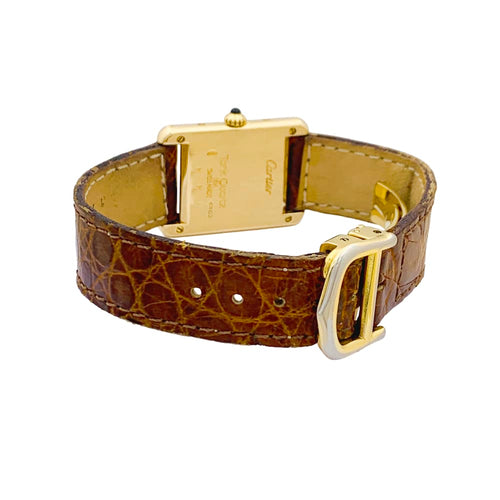 Montre Montre Cartier "Tank Louis Cartier" en or jaune. 58 Facettes 34856