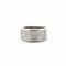 Bague 55 Bague en or blanc pavage de diamants princesses 58 Facettes