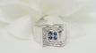 Bague 53 Bague en or blanc, saphirs et diamants 58 Facettes 32343