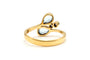 Bague 56 Bague contemporaine en or jaune sertie de topazes et de diamants 58 Facettes 22938