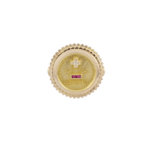 Bague 52 Bague Augis "+ qu’hier – que demain” en or jaune 18 carats 58 Facettes 33094