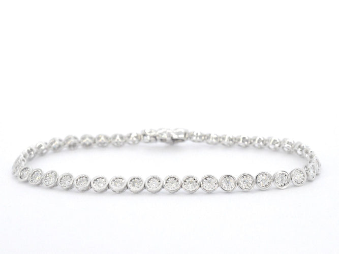 Bracelet Bracelet en or blanc serti de diamants 58 Facettes 2171