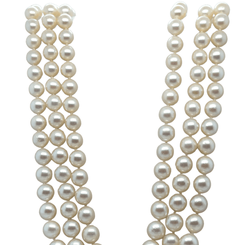 Collier Collier Perles de culture- 3 rangs - Fermoir Or blanc 58 Facettes 1.0000481/1
