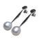 Boucles d'oreilles Boucles d'oreilles baroques en perles australiennes et diamants noirs taille brillant 58 Facettes T471
