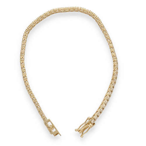 Bracelet Bracelet Ligne Tennis – Or Jaune 18k – 2.60 ct Diamants H-VS – 17 cm 58 Facettes FB10880