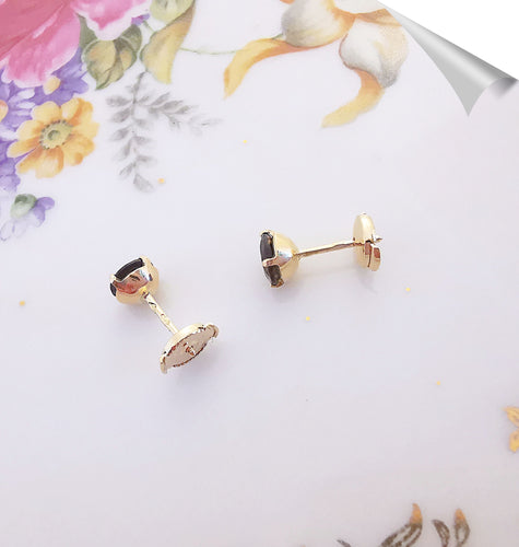 Boucles d'oreilles Boucles d'oreilles puces Quartz fumé 58 Facettes AA 1526