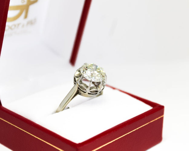 Bague 58 Bague or blanc diamant 3cts 58 Facettes 250299