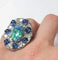 Bague 52 Bague opale noire d'Australie Lightning Ridge 58 Facettes 227234
