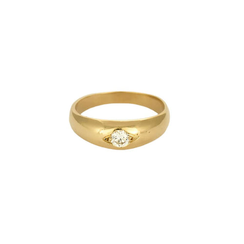 Bague 60,5 Bague jonc en or jaune et diamant 58 Facettes SOI3479