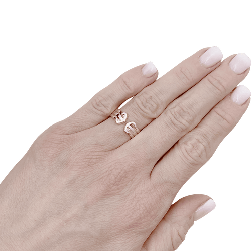 Bague 53 Bague Cartier, "Double C", trois tons d'or 58 Facettes 34388