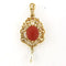 Pendentif Pendentif en or jaune serti de corail et de perles 58 Facettes
