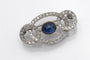 Broche Broche Art Déco saphir cabochon et diamants en or blanc 18k 58 Facettes 10835