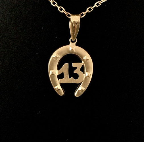 Pendentif Pendentif fer à cheval en or jaune 58 Facettes