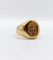 Bague 55 Chevalière antique or jaune monogrammée RC 58 Facettes A05722