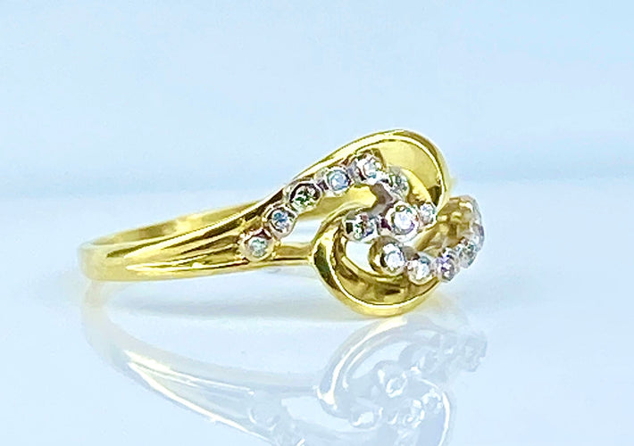 Bague 53 Bague en or et diamants 58 Facettes AB579