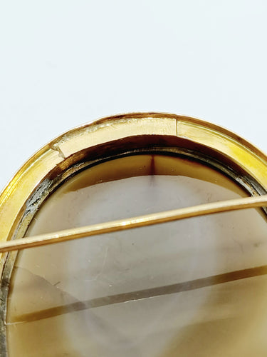 Broche Broche camée or rose et agate 58 Facettes