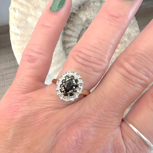 Bague 63.5 Bague marguerite Saphirs et Diamants Or 18 K 58 Facettes AA 1727