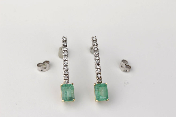 Boucles d'oreilles Boucles D'oreilles Emeraudes Diamants 58 Facettes