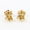 Boucles d'oreilles Boucles d'oreilles en forme de fleur en or jaune et blanc 18 carats avec diamants 58 Facettes 131208
