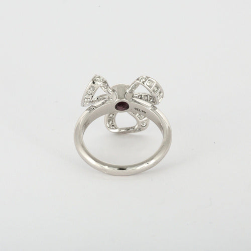 Bague 53 MELLERIO - Marie-Antoinette - Bague or gris, diamants, saphir 58 Facettes J1WG111-SD53