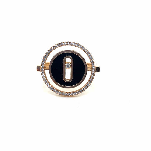 Bague 52 Bague Messika Lucky Move Onyx Diamants 58 Facettes