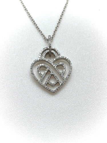 Collier POIRAY COLLIER COEUR ENTRELACE DIAMANTS 58 Facettes M9142