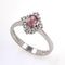 Bague 54 Bague en or blanc avec saphir Padparadscha et diamant 58 Facettes 69044833