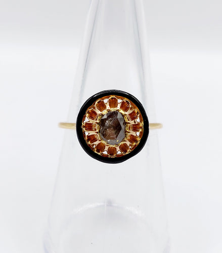 Bague 53.5 Bague fleur victorienne or et diamant 58 Facettes A04274