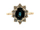 Bague 54 Bague marguerite or jaune, saphir et diamants 58 Facettes