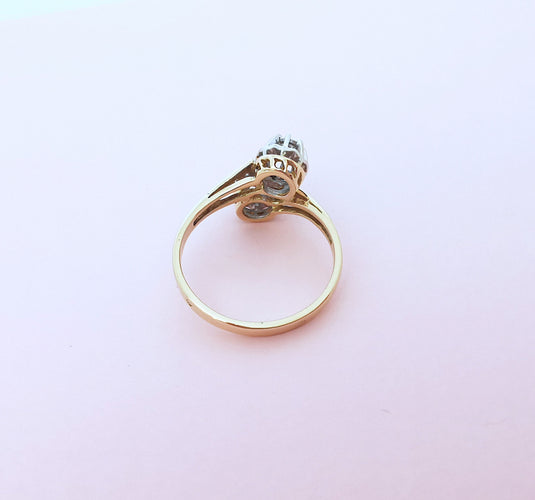 Bague 58.5 Bague de fiançailles vintage Toi et Moi - Diamants - Or 58 Facettes AA 1644