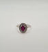 Bague 51 Bague or blanc sertie d’un rubis et diamants anciens 58 Facettes