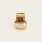 Bague 51 Bague moderniste en or jaune et Rhodonite 58 Facettes SQU3537