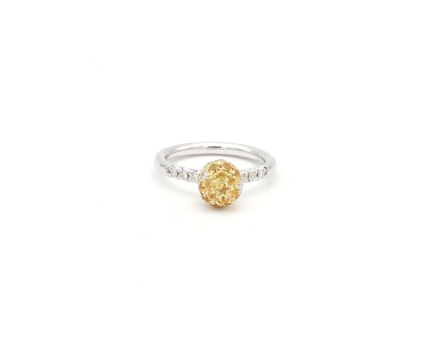 Bague Favero en or blanc avec saphirs et diamants