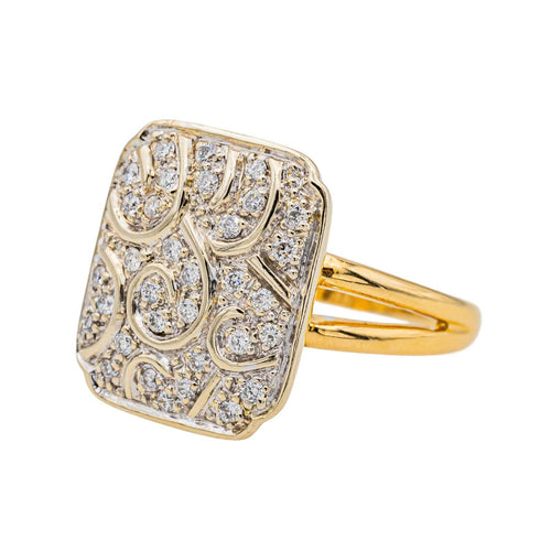 Bague 53 Bague Or jaune, Or blanc Diamant 58 Facettes 3779407CN