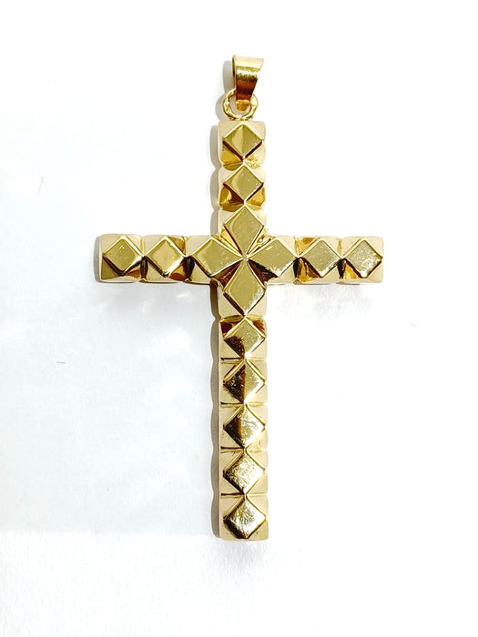 Pendentif Pendentif croix en or jaune 58 Facettes