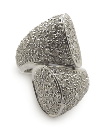 Bague 54 Bague or blanc et diamants 1,50 ct 58 Facettes 00033401
