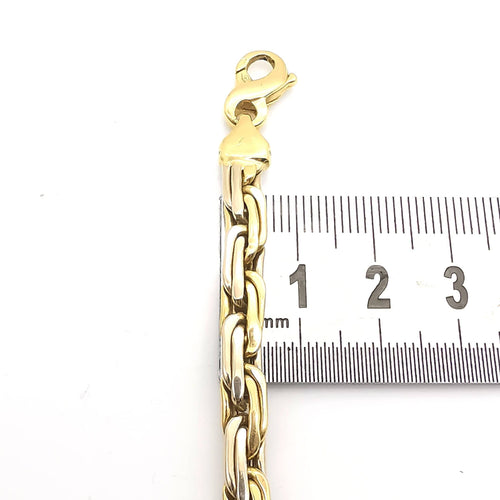 Collier Collier maillons haricots doublés en or deux tons 58 Facettes