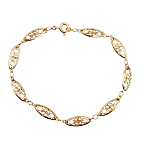 Bracelet Bracelet vintage or 18k mailles filigranées 58 Facettes A06313
