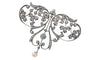 Pendentif Rêverie romantique : broche-pendentif en diamant victorien avec accent de perles 58 Facettes 22154-0348