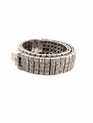 Bracelet Bracelet en platine avec diamants 58 Facettes