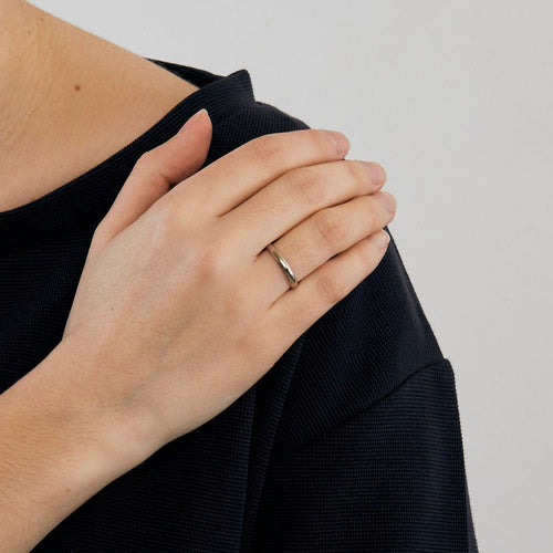 Bague 52 Alliance or blanc 58 Facettes