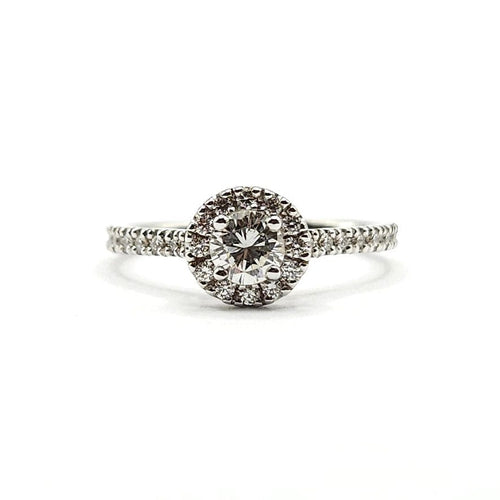 Bague 52 Bague or blanc sertie de diamants 58 Facettes